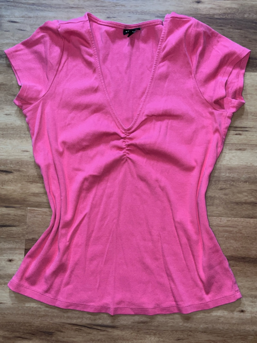 torrid Hot Pink Short Sleeve V-Neck Top